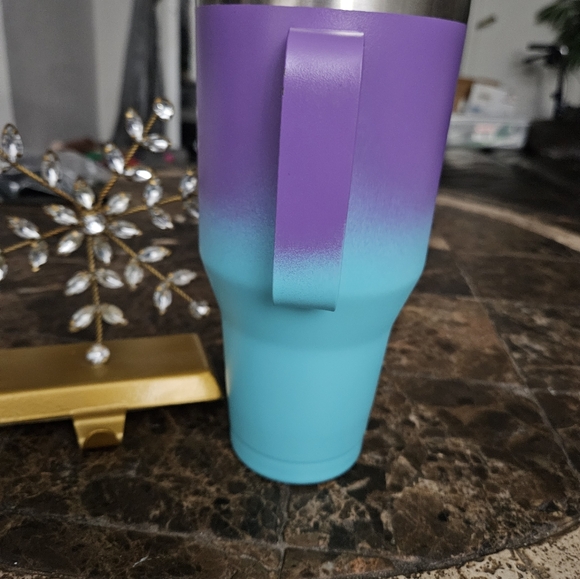 40oz Coffee Mug Tumbler with Handle.Insulated Travel Mug  Lid ombre - Picture 4 of 6